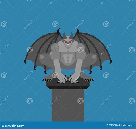 Gargoyle Isolated. Stone Demonic Character, Monster Stock Vector ...