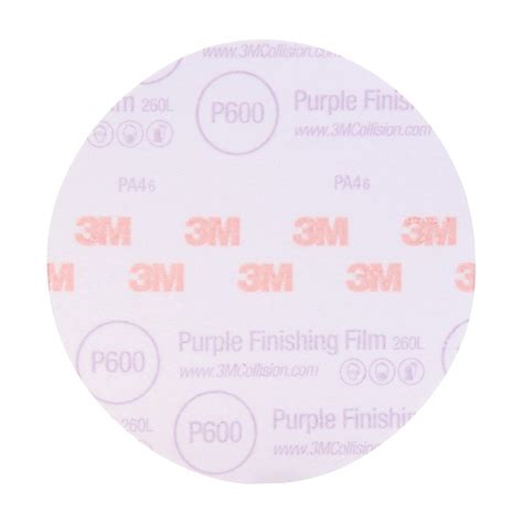 3M Hookit Purple Finishing Film Abrasive Disc 260L, 30671, 6 in, P600 ...