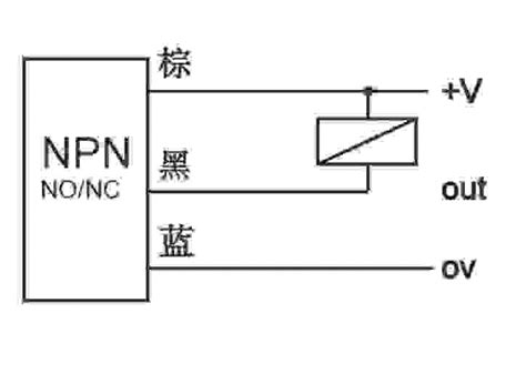 有一输出NPN型三线制接近传感器,电源为DC10-30V，请画出其接线简图_百度知道