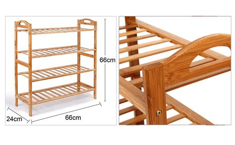 Sterling Shoes Rack for Home Wooden, Bamboo Shoe Stand Bamboo Shoes ...