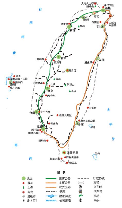 台湾旅游地图－目的地指南,吾爱旅游网5iucn.com