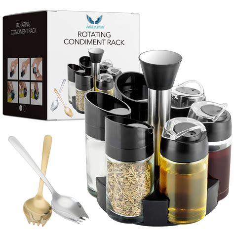 Buy Amafh 6 Piece Kitchen Countertop Organizer - Drip Free Olive Oil ...