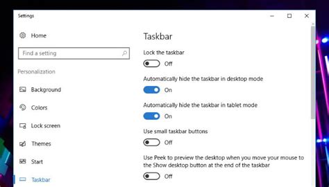 Image result for Automatically Hide Taskbar in Desktop Mode