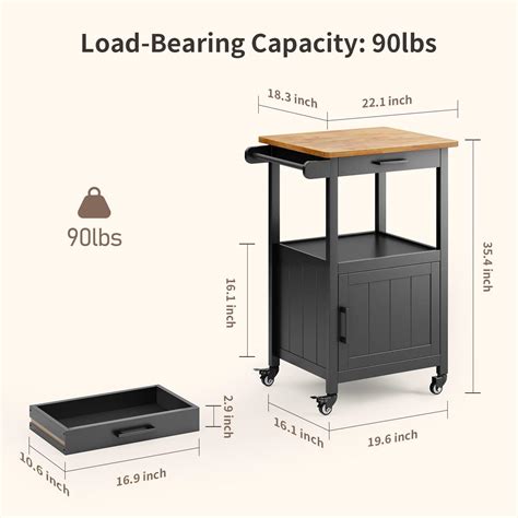 Qsun Kitchen Island Cart on Wheels with Drawer, Storage India | Ubuy