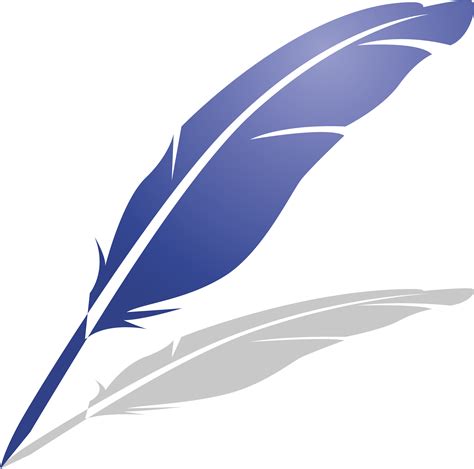 Quill Feather Bird Pens Ballpoint Pen - Feather Pen Png Blue Clipart ...