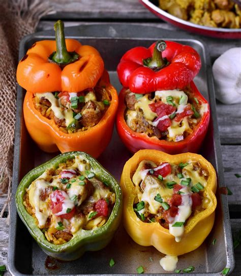 Vegan Stuffed Bell Peppers | Recipe Cart | Recipe Cart