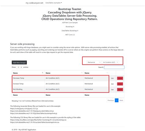 Image result for Server-Side DataTable in MVC .Net Core