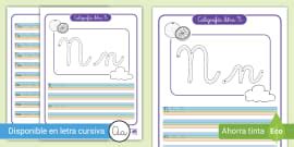 Ficha de actividad en clase: Caligrafía de la Letra L