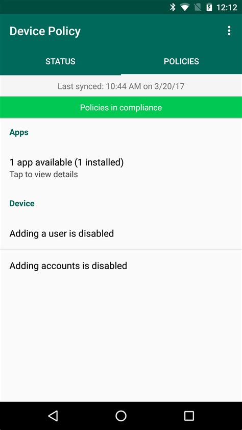 Image result for Android Device Policy