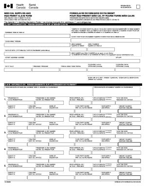 Canada NIHB General Medical Supplies and Form - Fill Online, Printable ...