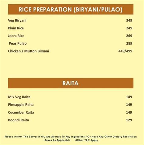 Menu at The Ancient Barbeque, Noida