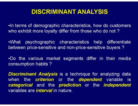 Discriminant Analysis: Understanding Customer Loyalty & Segmentation ...