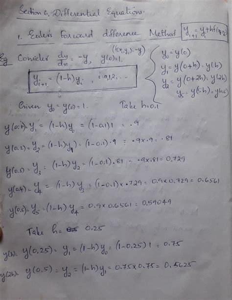 Differential equations solution using Numerical Methods - Methods of ...