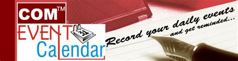 COM Event Calendar, Task Manager, To-do-List, Record your daily events ...