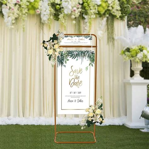 SHZICMY Wedding Easel Stand For Sign Poster Display Stand, 59" Backdrop ...