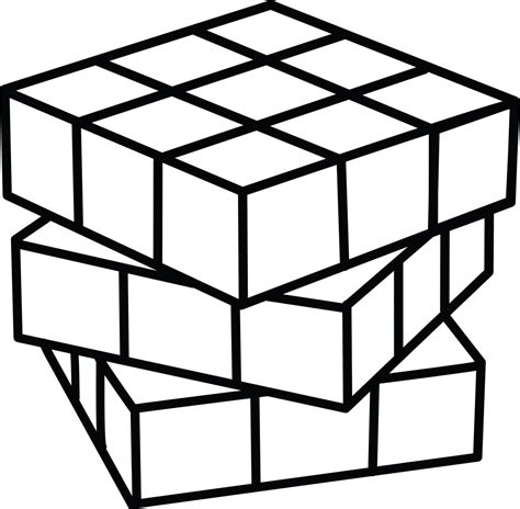 Print Rubik's Cube coloring page - Download, Print or Color Online for Free