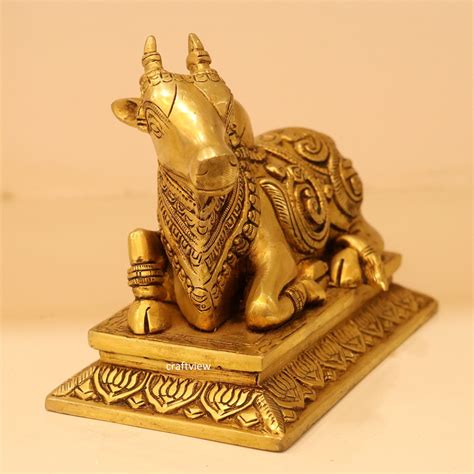 6" Brass Nandi Figurine – Craftview