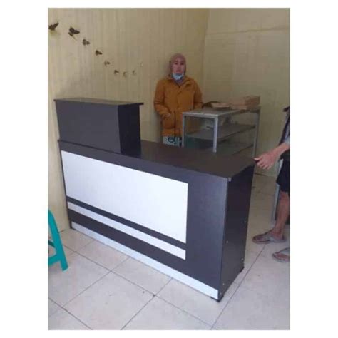 MEJA KASIR KAYU TIPE MKK-01 MINIMALIS SERBAGUNA | TOKO MINIMARKET ...