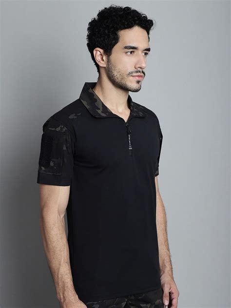 Black Multicam Half Sleeves Tactical T-Shirt | MountMiller®