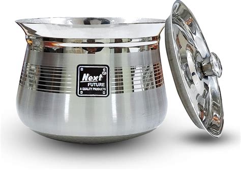 Buy Nyra® Stainless Steel Deep Water Gunj - Flat Bottom Milk Pot and ...