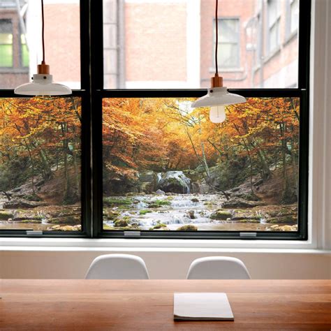 Window foil Autumn Waterfall | wall-art.com
