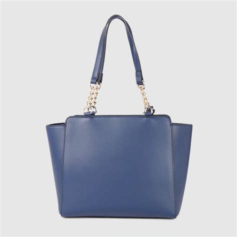 outfitvillas | Women Navy Blue Solid Structured Shoulder Bag