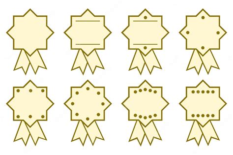 Empty certificate badge label template | Premium Vector