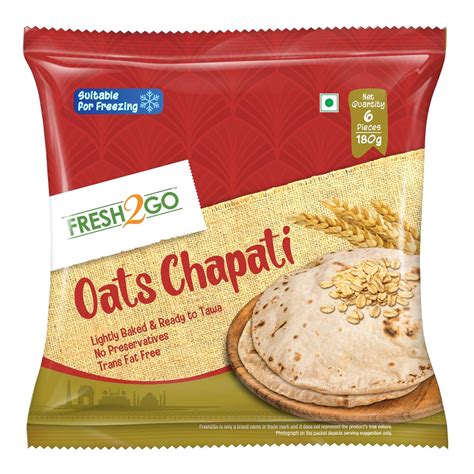 Fresh2Go Oats Chapati (Pack of 6) : Amazon.in: Grocery & Gourmet Foods