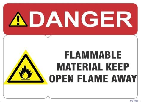 Signageshop Flammble Material Keep Open Flames Away Sign : Amazon.in ...