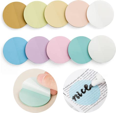 Amazon.com : 800 Sheets Transparent Sticky Notes Small Round Clear ...