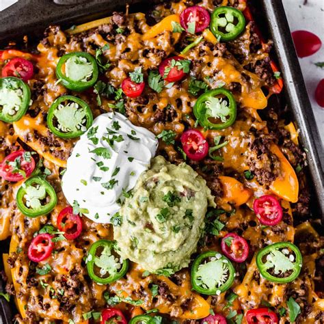 Loaded Bell Pepper Nachos - Delicious Little Bites