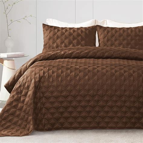 Twin Quilt Set, 3 Pieces Lightweight Quilts Twin Size with Geometric ...