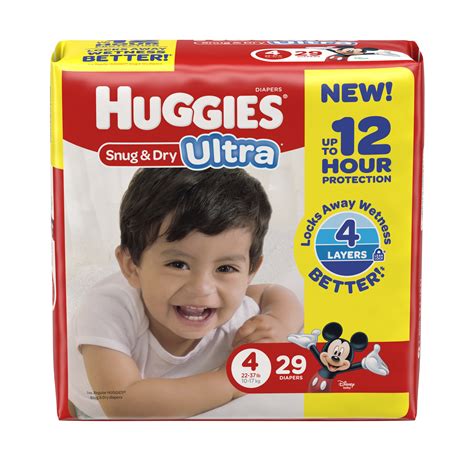 HUGGIES Snug & Dry Ultra Diapers, Size 4, 29 Diapers - Walmart.com ...