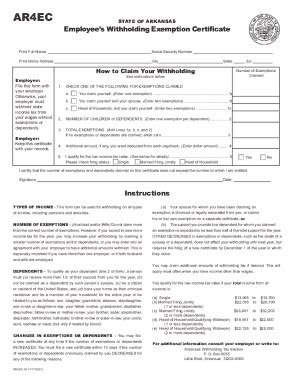 2021 Form AR AR4EC Fill Online, Printable, Fillable, Blank - pdfFiller