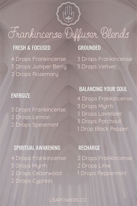 Frankincense Diffuser Blends for a Calming Atmosphere