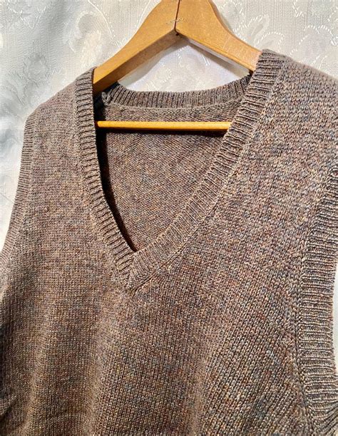 Vintage 80s Soft Brown Sweater Vest - Etsy