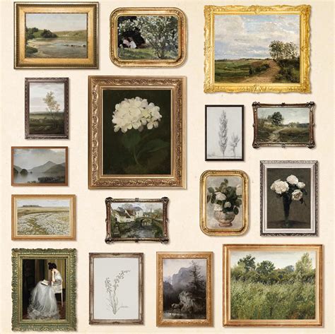 Amazon.com: 97 Decor Vintage Wall Art Prints - 16 Pcs French Country ...
