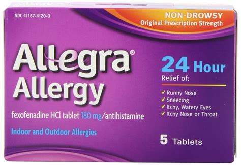 Allegra - Uses, Active Ingredients, Allegra Dosage and Side Effects