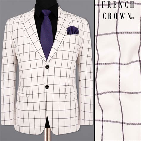 Mercury Checks-PlaidPremium Terry-Rayon Single Breasted Blazers for Men.