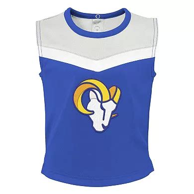 Girls Toddler Royal Los Angeles Rams Spirit Cheer Two-Piece Cheerleader ...