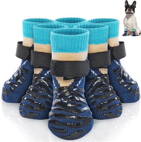 Amazon.com: Nanaki Double Side Anti-Slip Dog Socks for Hardwood Floors ...
