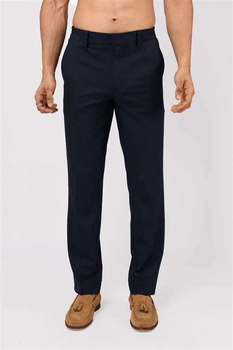 Men’s Blue Easy Iron Tailored Fit Trouser
