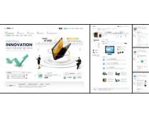商业绿色设计网页模板 - 爱图网设计图片素材下载