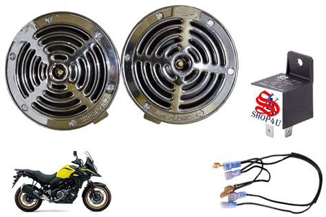 SHOP4U 125mm Silver Grill Super Sonic Super tone Horn Set with Relay ...