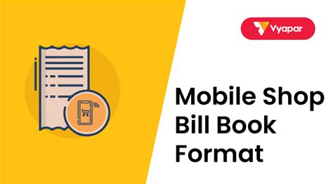 Mobile Shop Bill Book Format - Free download