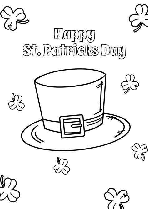 Free St. Patrick's Day Hat Drawing Template to Edit Online