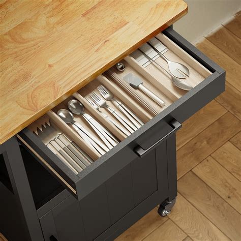 Qsun Kitchen Island Cart on Wheels with Drawer, Storage India | Ubuy