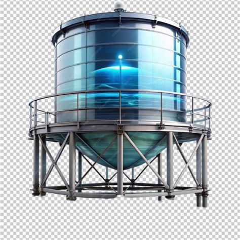 Premium PSD | Sci fi water tank on transparent background