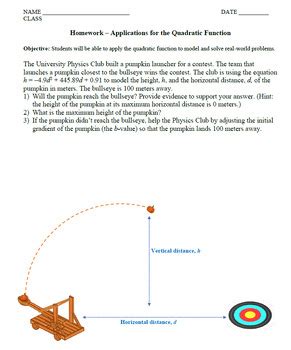 Image result for Quadratic Function Real-World Example