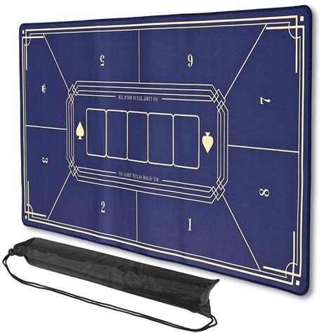 【楽天市場】CHASO ポーカーマット カジノ コンパクト カードゲーム テキサスホールデム ブルー ケース付：CHASOストア 楽天市場店